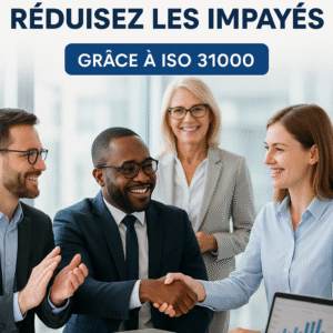 voici mon séminaire, je veux que tu me gérère un visuel professionnel avec des personnages rééls qui met en avant l'optimisation des ventes et la réduction des impayés grace à iso 31000 , mais ne surchage pas l'affiche avec beaucoup d'écriture, tu mets en avant la promesse avec une image attrayante et corporate sans surcharger d'écriture . OBJECTIFS VISES : Aider les entreprises à sécuriser leurs ventes et à réduire leurs impayés en appliquant ISO 31000 et la méthodologie RBSF© de fofomentor.com, adaptée aux contextes européens et africains, pour transformer le risque client en levier stratégique de croissance. Ce séminaire s’adresse à tous ceux qui veulent transformer leur manière de vendre : dirigeants, commerciaux, financiers, entrepreneurs. Ensemble, nous allons apprendre à passer de la logique chiffre d’affaires signé à la logique chiffre d’affaires encaissé, grâce à ISO 31000 et au RBSF©. 🌍 POUR QUI ? Dirigeants de PME et ETI Directeurs commerciaux & Responsables des ventes Risk managers et directeurs financiers (DAF) Entrepreneurs et startups africaines Consultants & formateurs PROGRAMMATION : 1 session de 4 heures par semaine sur 4 semaines  (ISO 31000 + RBSF© + cas pratiques). Bilan de mise en œuvre à l'ouverture de chaque session hebdomadaire.  NOMBRE DE PARTICIPANTS PAR COHORTE : 10 participants au maximum par cohorte. PROGRAMME SOMMAIRE DU SEMINAIRE : Ouverture et mise en contexte Module 1 - Comprendre les risques clients Module 2 - Appliquer ISO 31000 aux ventes Module 3 - Introduction la méthodologie RBSF (une méthodologie unique d'évaluation des besoins clients mise en place par FoFoMentor) Module 4 - Outils et bonnes pratiques Module 5 - Approche sectorielle & cas pratiques Module 6 - Résilience et perspectives Clôture , synthèse & engagement 🎁 BONUS PEDAGOGIQUES   Quiz interactifs à chaque module. Études de cas comparatives Europe / Afrique. Espace Q&A pour traiter les problématiques spécifiques des participants. Accès à un kit digital avec les modèles Word/PDF prêts à l’emploi. 👨‍💼A PROPOS DE L'ANIMATEUR  Prosper Ifédé ALAGBE est expert en gouvernance des risques et conformité avec plus de 18 ans d’expérience en Europe et en Afrique. Certifié Senior Lead Risk Manager ISO 31000, il a accompagné de grandes institutions financières dans la mise en place de dispositifs stratégiques de gestion des risques et de certifications ISO. Entrepreneur engagé, il est fondateur de FoFoMentor.com, plateforme dédiée à la formation et à l’accompagnement entrepreneurial, du Réseau 2i-Afrique pour les initiatives industrielles en Afrique, et de la startup Kaiidem Logistique & Solutions, qui accompagne les e-commerçants africains. Il est également le concepteur du RBSF© (Risk-Based Selling Framework), une méthodologie innovante qui applique ISO 31000 à la fonction commerciale pour aider les entreprises à sécuriser leurs ventes et transformer le risque client en levier de croissance. 🎯 Dans ce séminaire, il partage son expertise et son expérience de terrain pour donner aux dirigeants et commerciaux des outils concrets, adaptés aux contextes européen et africain.